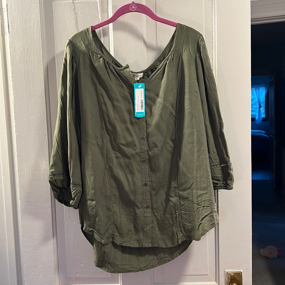 Mason & belle green top